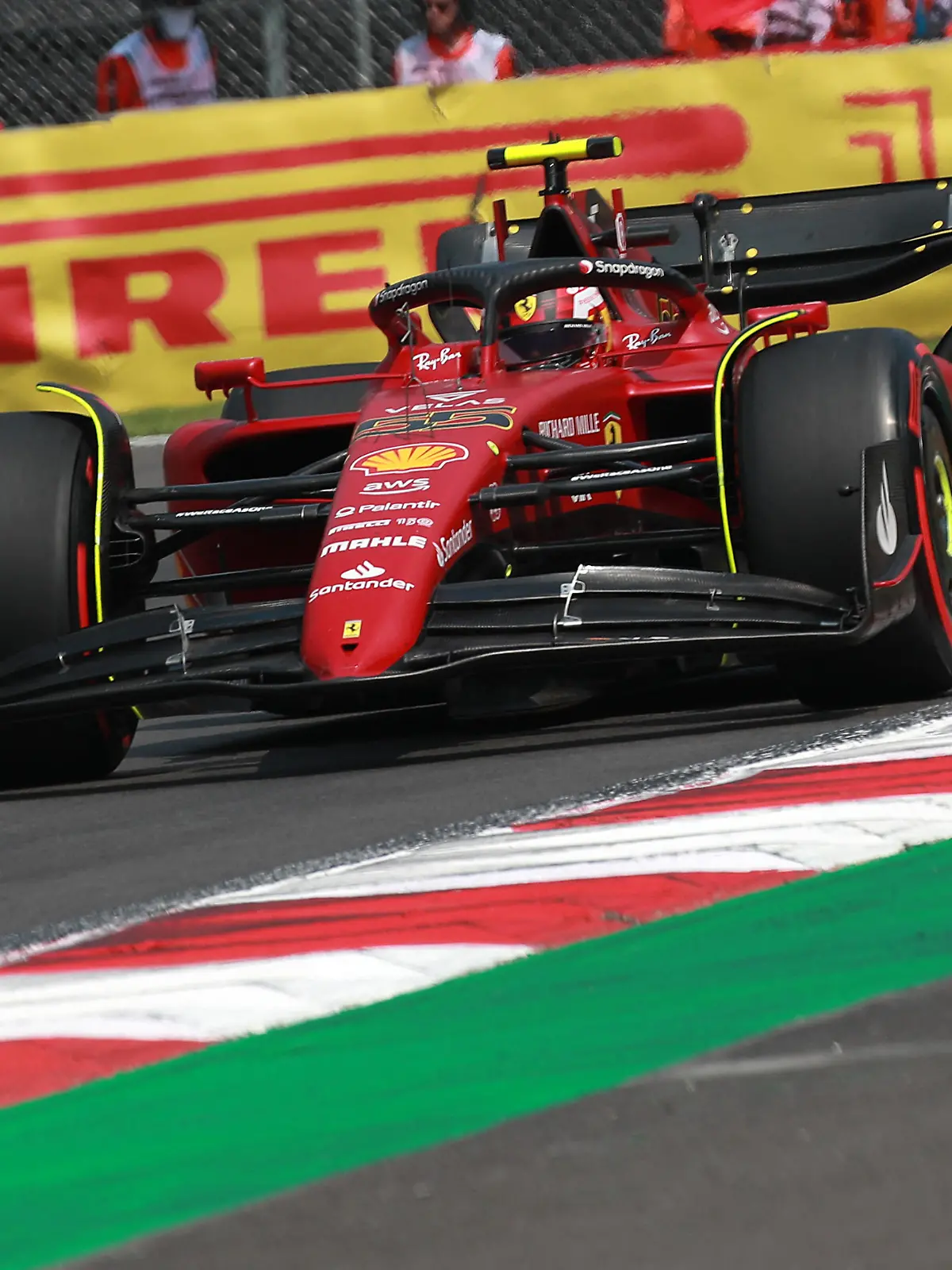 Formula One F1 - Mexico City Grand Prix - Autodromo Hermanos Rodriguez, Mexico City, Mexico - October 28, 2022 Ferrari's Carlos Sainz Jr. in action during practice REUTERS/Henry Romero