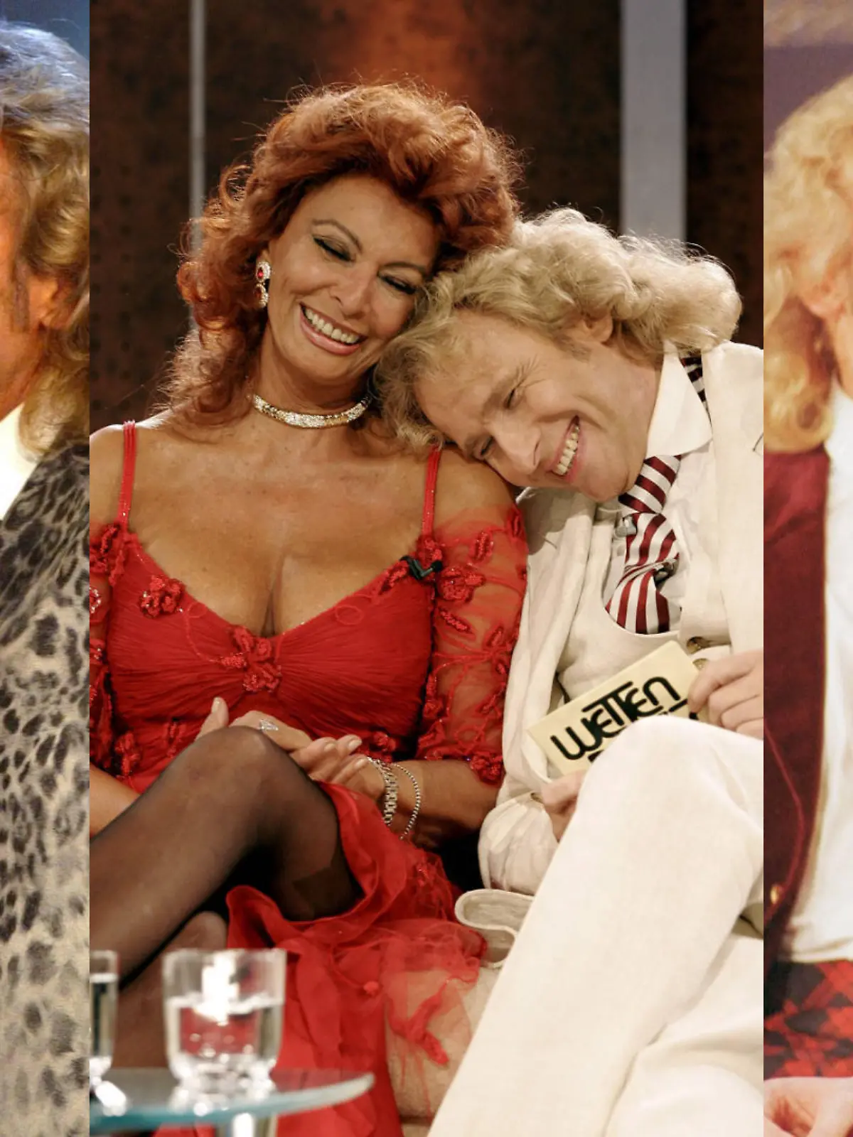 Thomas Gottschalk mit prominenten „Wetten, dass…“-Gästen.