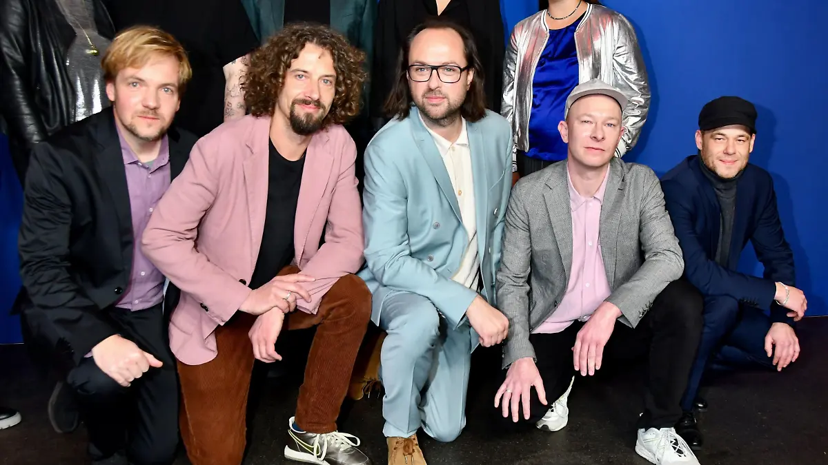 Gunnar Astrup, Andreas Puffpaff, Kim Frank, Florian Sump, Kai Fischer (Echt), Premiere Echt - Unsere Jugend, Festsaal Kreuzberg, Berlin, DEU, 22.11.2023 