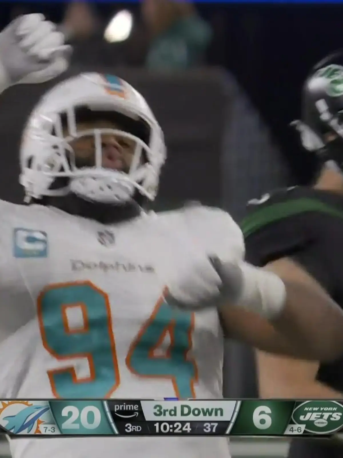 Im ersten Black Friday Spiel der NFL-Geschichte gingen die New York Jets gegen die Miami Dolphins unter - 100-Yard-Touchdown inklusive. Die Highlights gibt's hier!