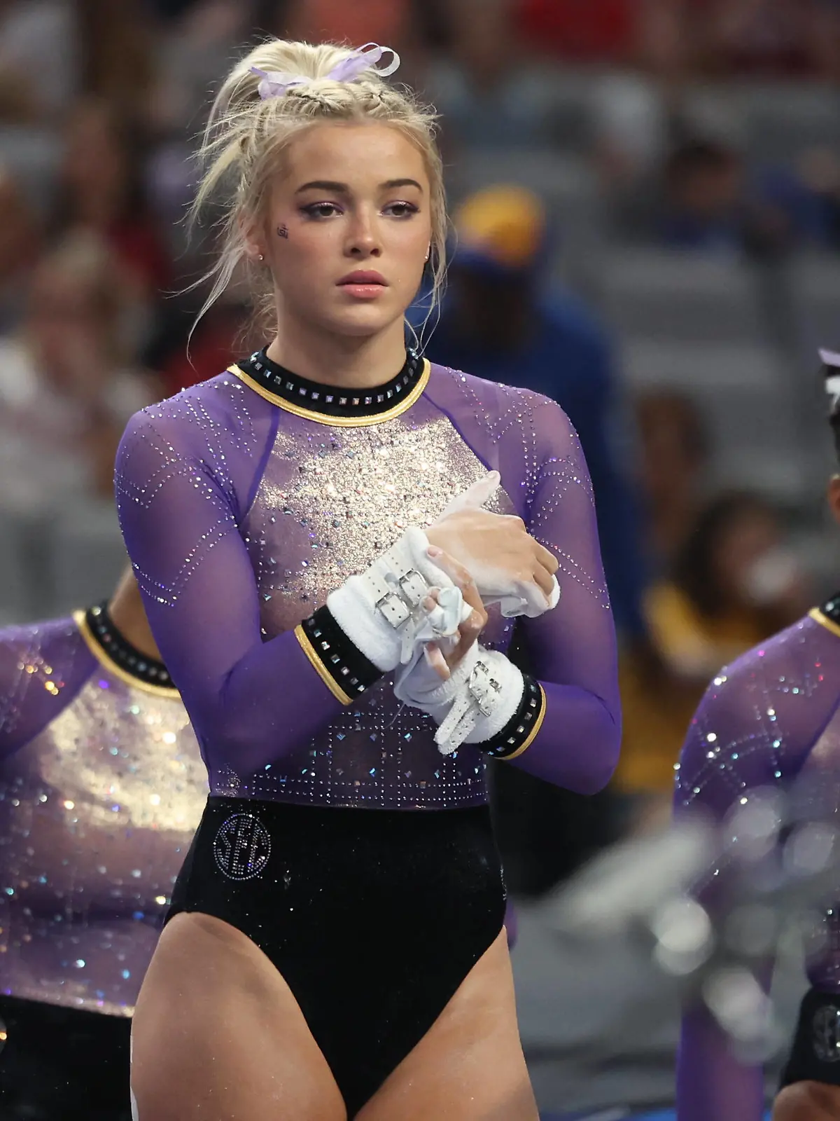 April 15, 2023: Olivia Dunne LSU during the 2023 NCAA, College League, USA National Collegiate Women s Gymnastics Championships Final at Dickies Arena in Fort Worth, Texas. /Cal Media Fort Worth USA - ZUMAc04_ 20230415_zaf_c04_355 Copyright: xMelissaxJ.xPerensonx