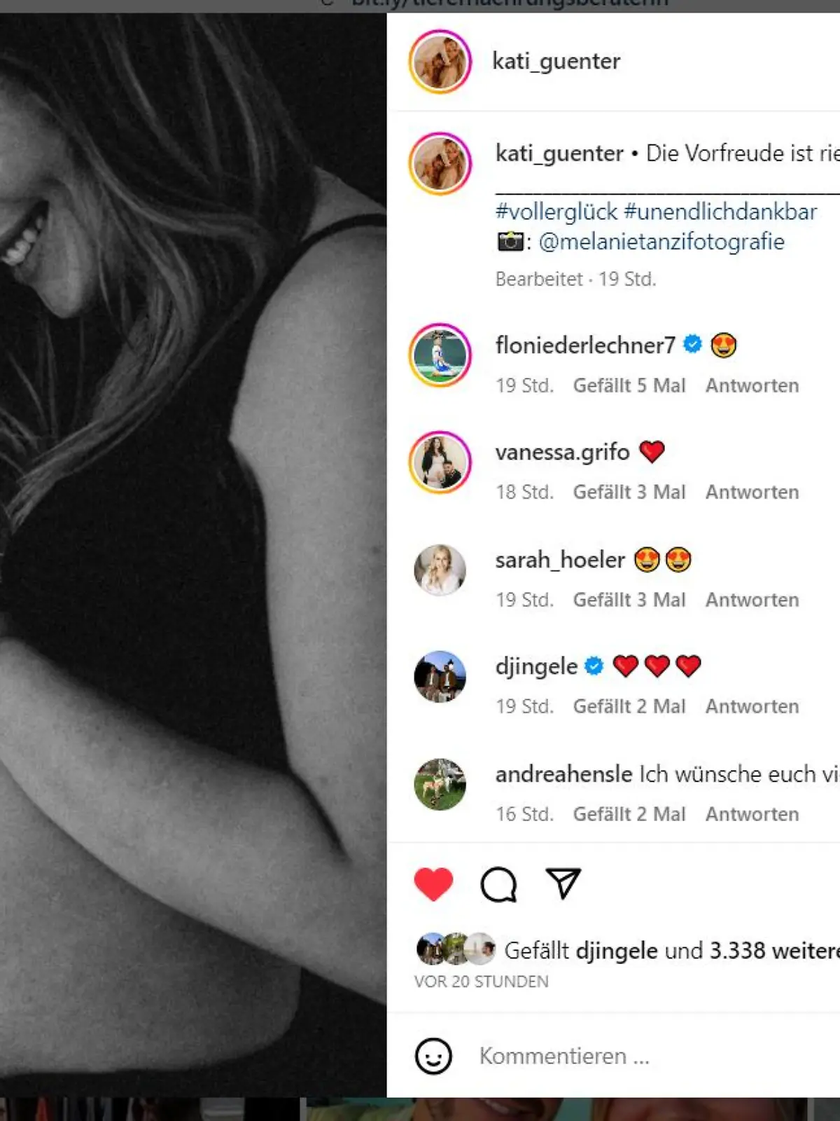 Kati Günter zeigt ihren Babybauch