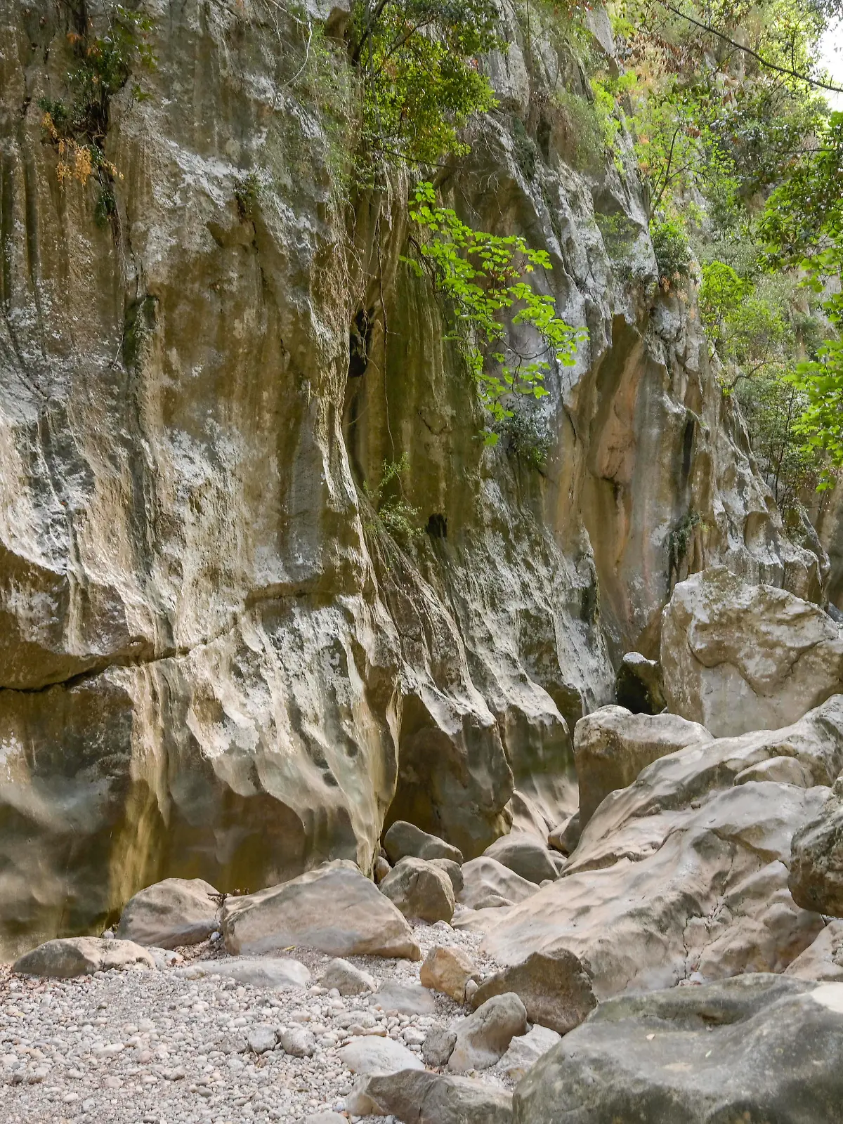 Schlucht Torrent de Pareis, Engstelle im unteren Drittel der Wanderung, Mallorca, Spanien