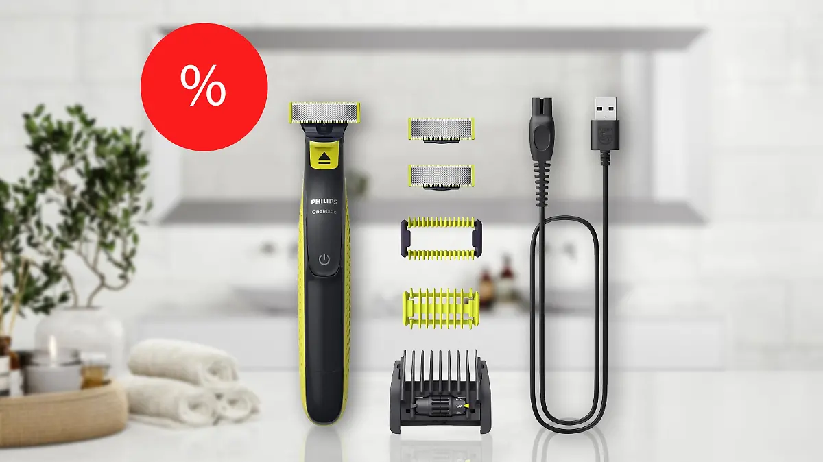 Philips OneBlade Face & Body in einer Collage.