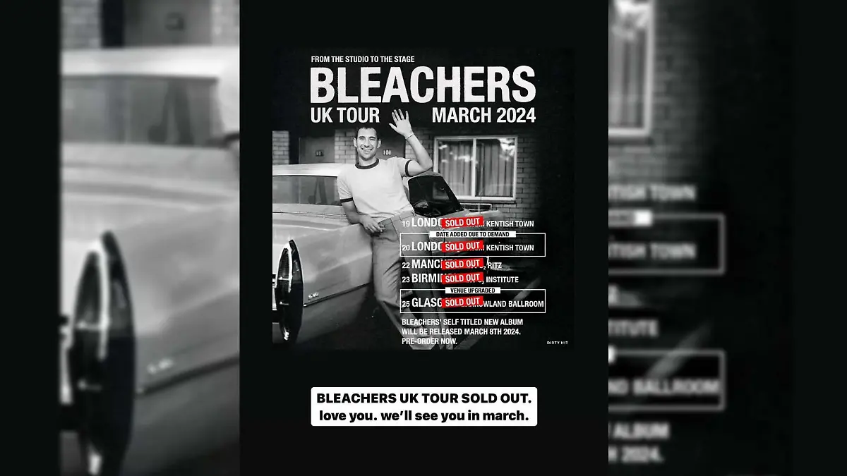 Bleachers Tour schnell ausverkauft