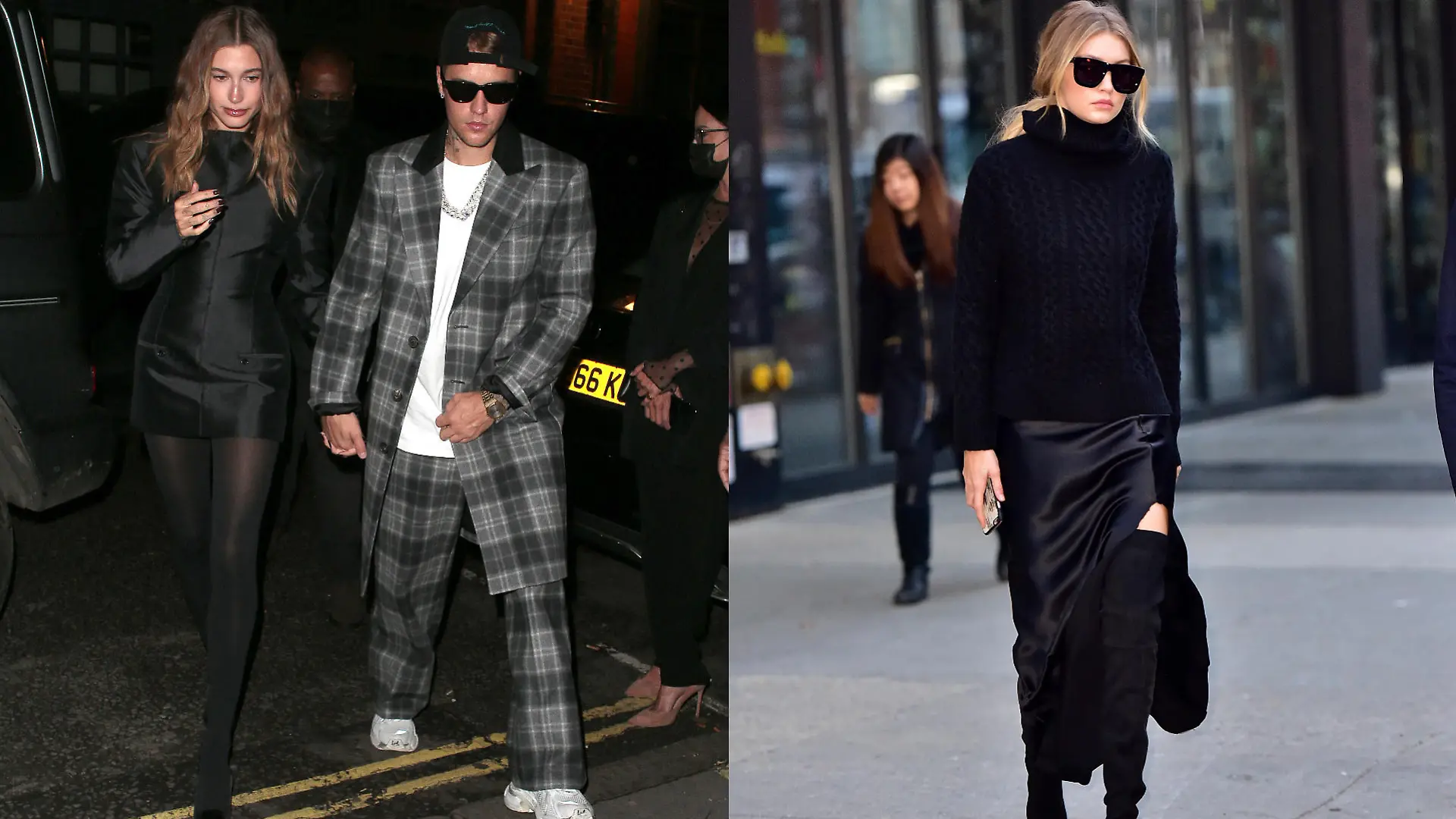 Hailey Bieber und Gigi Hadid wissen wie sie glänzen - auch in Schwarz!