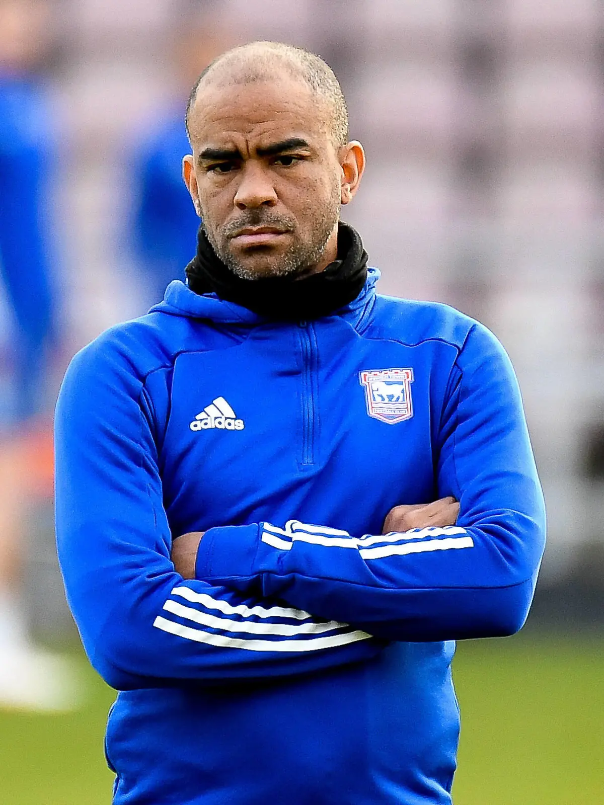 Northampton Town v Ipswich Town EFL Sky Bet League 1 20/04/2021. Portrait of Ipswich Town under 23 manager Kieron Dyer during the EFL Sky Bet League 1 match between Northampton Town and Ipswich Town at the PTS Academy Stadium, Northampton, England on 20 April 2021. Editorial use only DataCo restrictions apply See www.football-dataco.com  , Copyright: xDennisxGoodwinx PSI-12519-0040