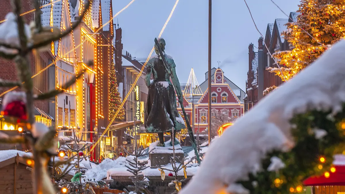 Der Weihnachtsmarkt in Husum ist bis zum 27. Dezember geöffnet.