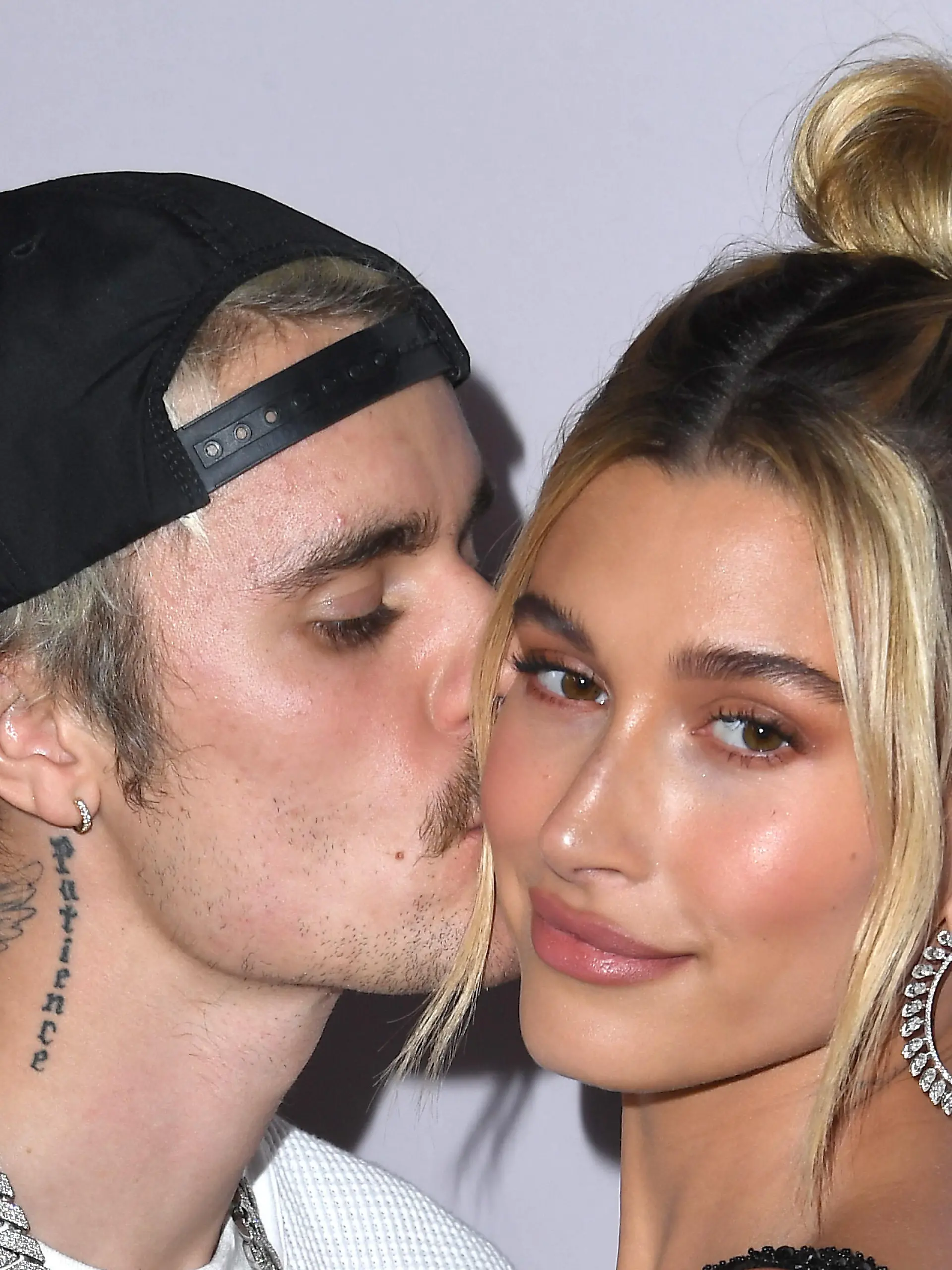 LOS ANGELES, CALIFORNIA - JANUARY 27: Justin Bieber and Hailey Bieber  arrives at the Premiere Of YouTube Originals' "Justin Bieber: Seasons"  at Regency Bruin Theatre on January 27, 2020 in Los Angeles, California. (Photo by Steve Granitz/WireImage)