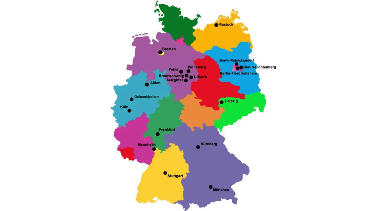 Grafik: Insgesamt gibt es in Deutschland 19 RTL-Kinderhäuser.