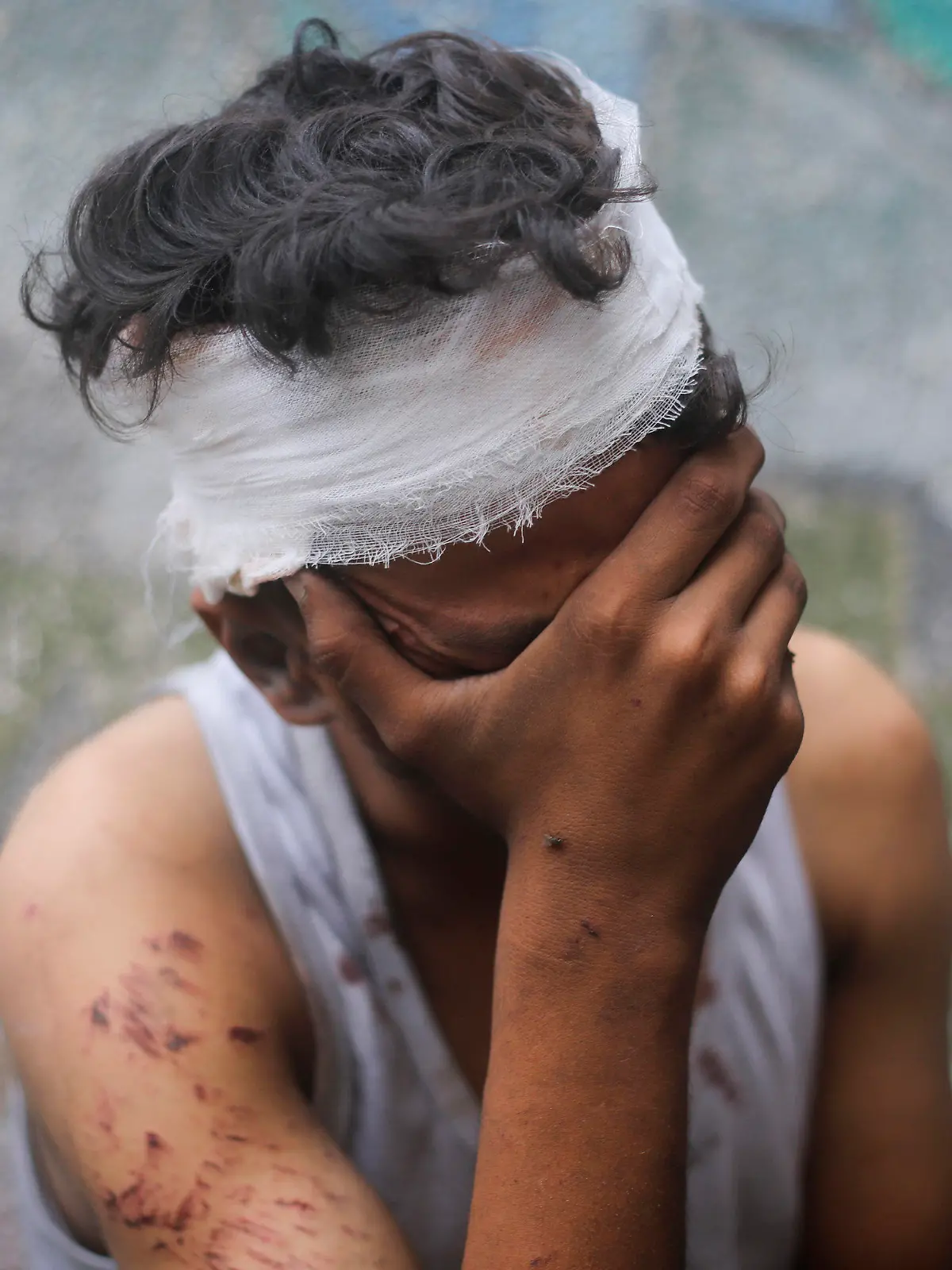 A Palestinian boy mourns his relatives killed in the Israeli bombardment of the Gaza Strip in Rafah on Oct. 23, 2023. (AP Photo/Hatem Ali)