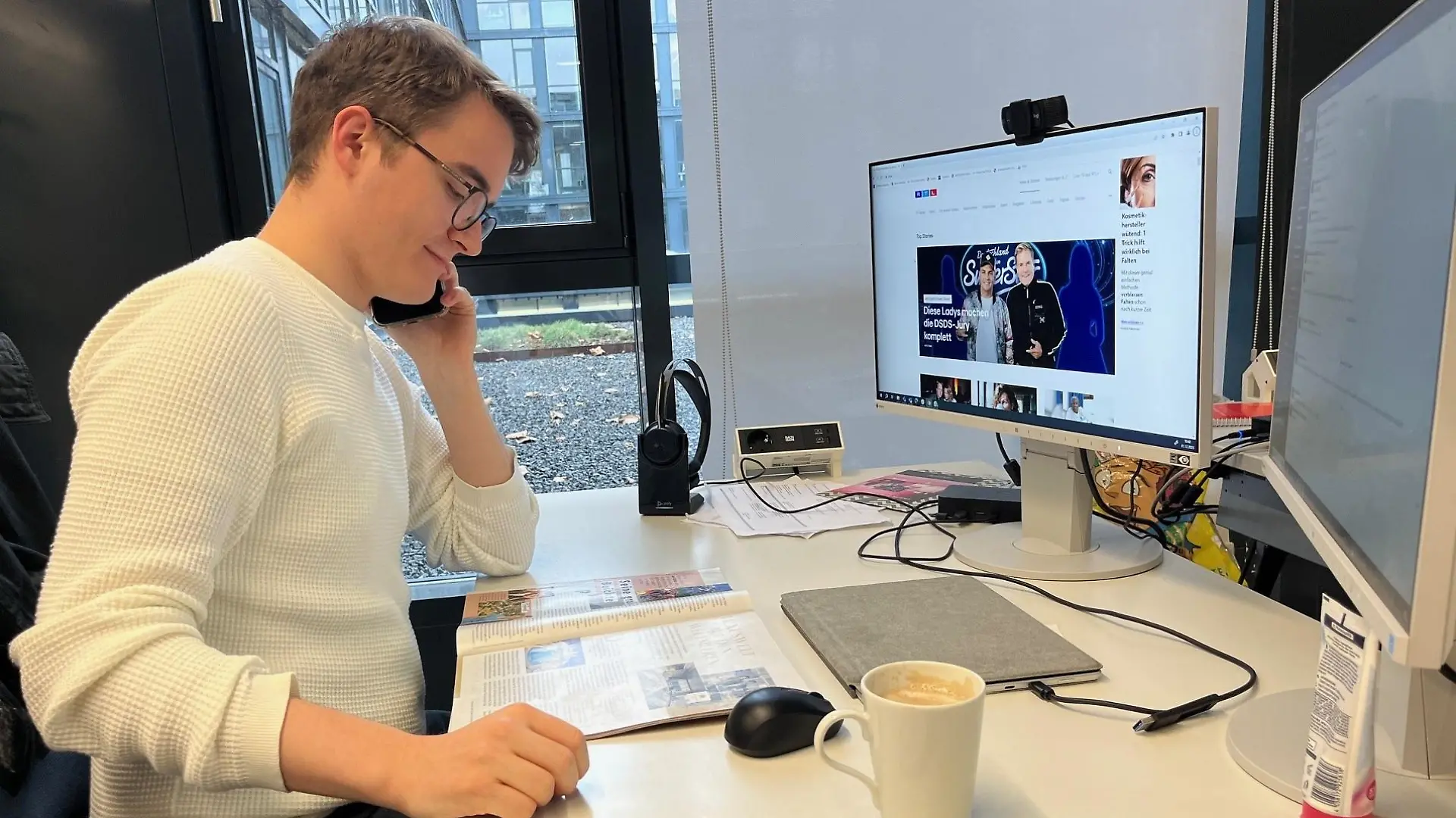 Luke Rothfuchs bei der Arbeit