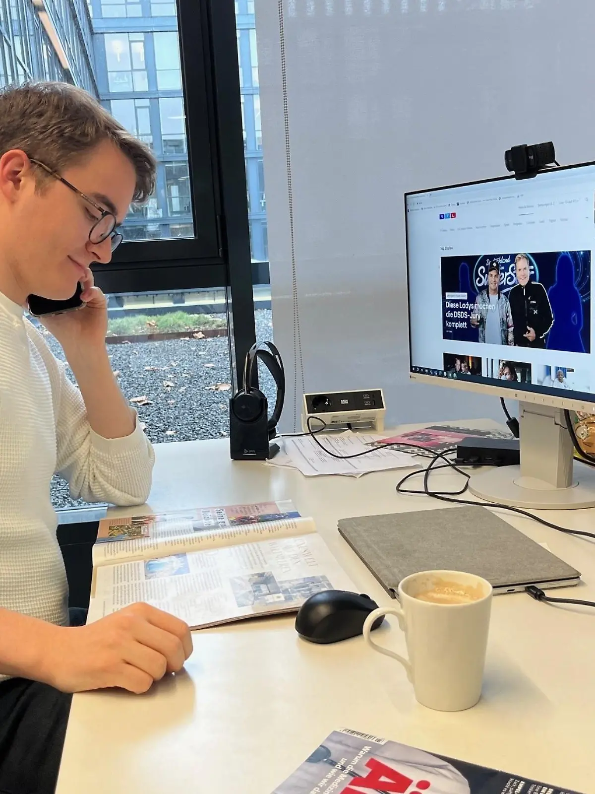 Luke Rothfuchs bei der Arbeit