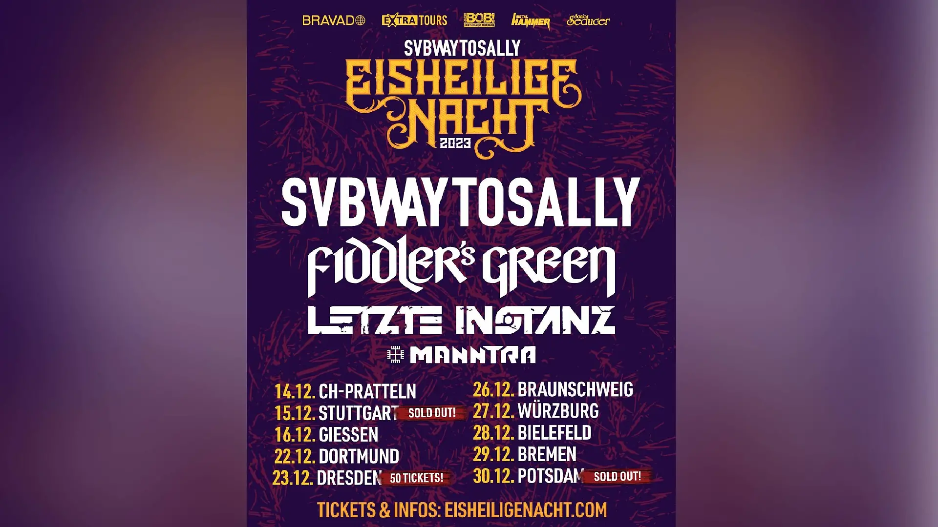 Die "Eisheilige Nacht" spielt die Band mittlerweile in zehn Städten.