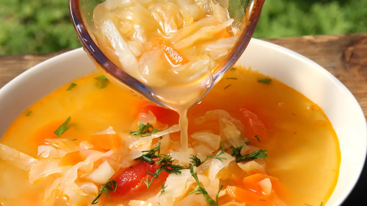 Russian cabbage soup schi