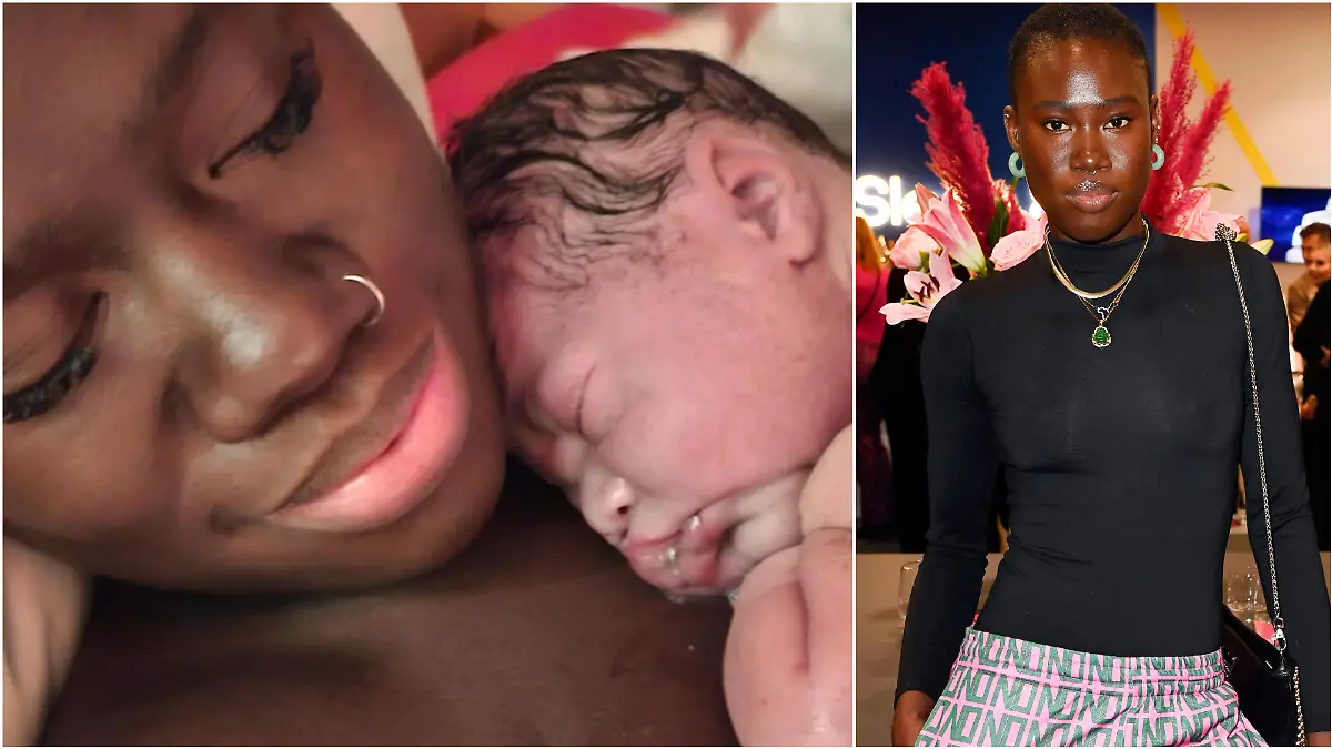 Model Aminata Sanogo wurde zum ersten Mal Mutter - und berichtet von der dramatischen Geburt.