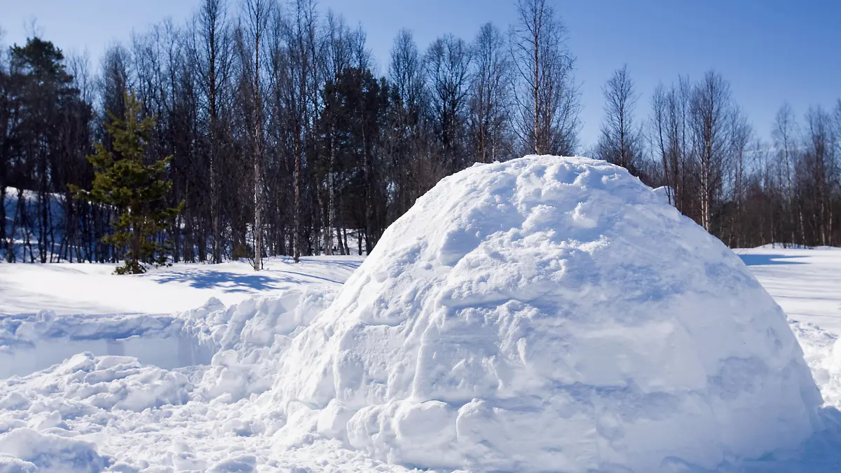 An igloo in a winter landscape Copyright: xTylerxOlsonx/xDesignxPicsx , 30808731 PUBLICATIONxINxGERxSUIxAUTxONLY Copyright: TylerxOlsonx/xDesignxPics 30808731