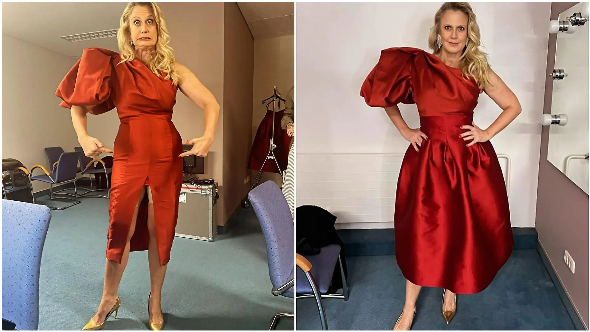 Barbara Schöneberger zeigt bei Instagram ihr Kleiderfail.