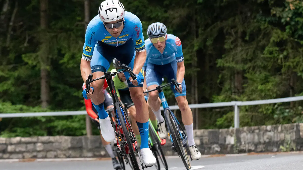 CYCLING - Tour of Austria 2023 DORNBIRN,AUSTRIA,02.JUL.23 - CYCLING - Tour of Austria, stage 1, Dornbirn - Dornbirn. Image shows Felix Ritzinger AUT/Team Felbermayr - Simplon Wels. PUBLICATIONxNOTxINxAUTxSUIxSWE GEPAxpictures/xOliverxLerch