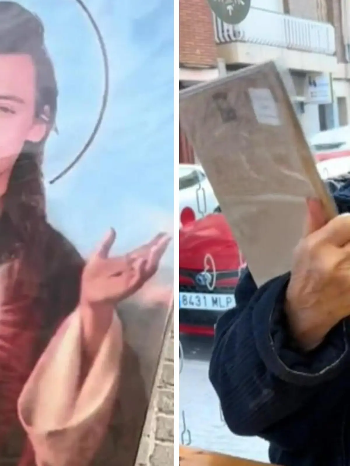 Hoffentlich schickt die Oma ihre Enkelin nicht zum Teufel. Denn Judit Esteve hat sich einen gemeinen Scherz mit ihrer Omi erlaubt. Die Enkelin schenkt ihrer Großmutter ein Bild von Sänger Harry Styles, auf dem er aussieht wie ein Heiliger. Mit einem Gewandt und einem Heiligenschein sieht das Bild vom heiligen Harry auch ganz schön überzeugend aus. Dazu erzählt Judit, dass Sankt Styles ein Heiliger aus England wäre, der sie beschützen würde. Wie die Oma auf den Fake-Heiligen reagiert, seht ihr im Video. 