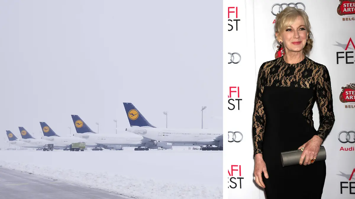 Schauspielerin US-Schauspielerin Caroline Lagerfelt beschwerte sich darüber, dass ihr Sohn mit seiner Familie drei Tage lang am Münchner Flughafen gestrandet sei.