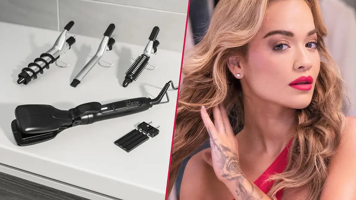 Rita Ora stylt sich mit Haarstyler von Lidl.