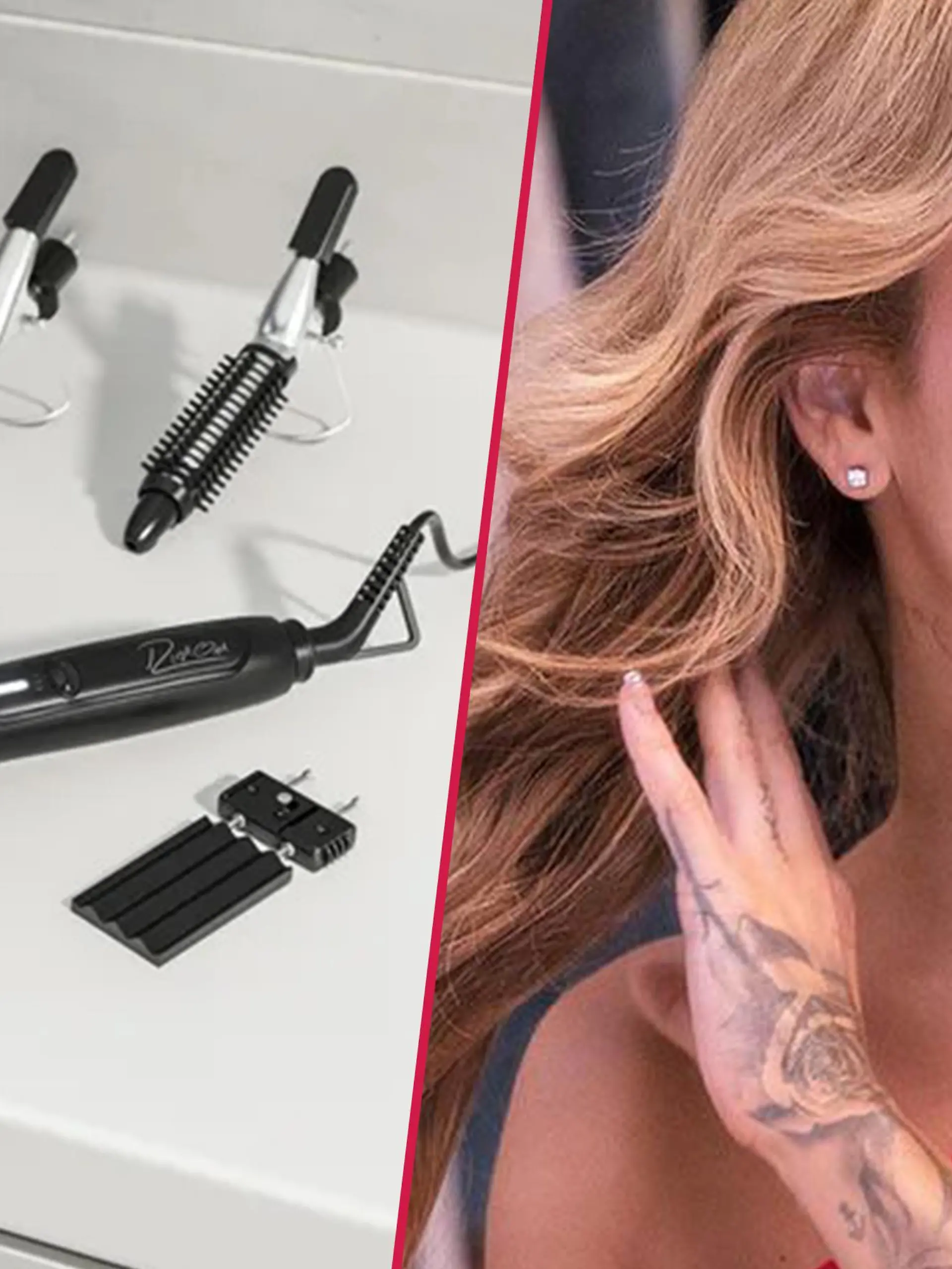 Rita Ora stylt sich mit Haarstyler von Lidl.