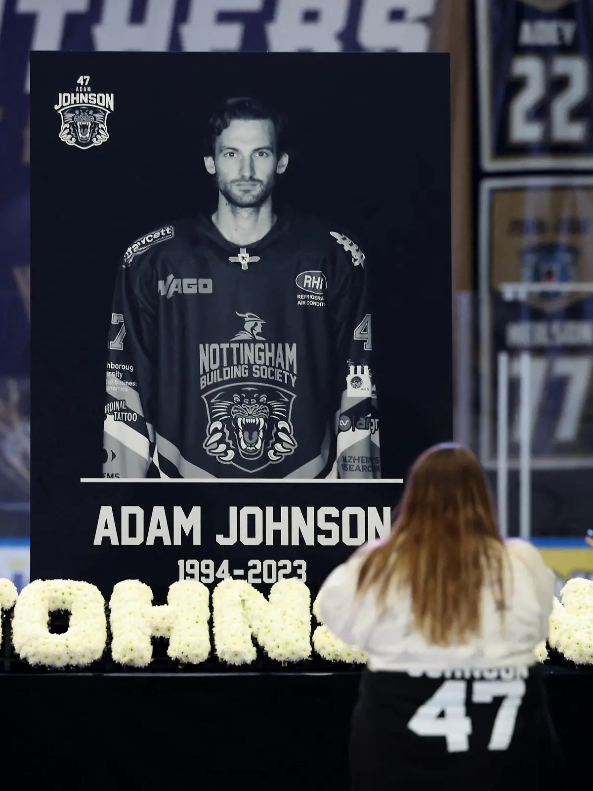 Ice Hockey - Memorial for Nottingham Panthers' Adam Johnson - Motorpoint Arena, Nottingham, Britain - November 4, 2023 Fans are seen inside the stadium during the memorial for former Nottingham Panthers' Adam Johnson REUTERS/Isabel Infantes
