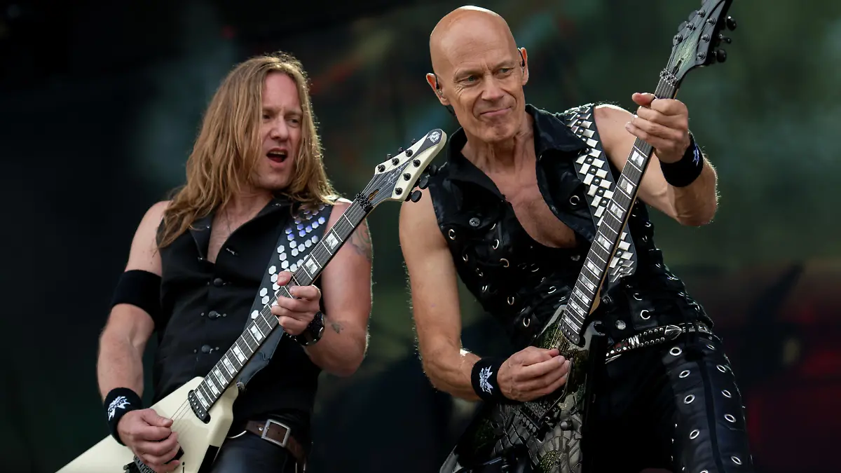 Ein Markenzeichen der Band: Flying-V-Gitarren.