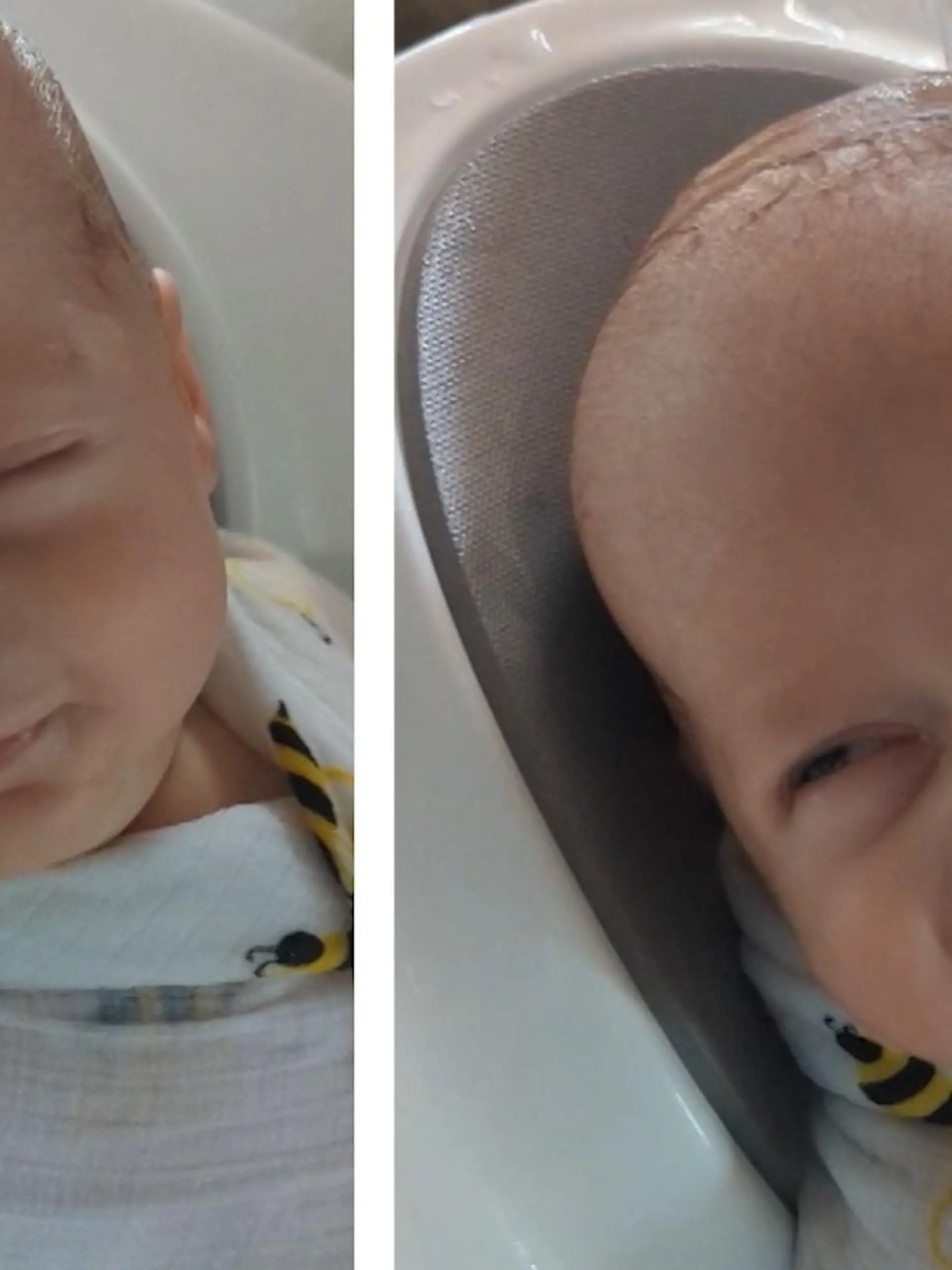 Sein Blick spricht Bände!
Rachel (33) muss ihren Sohn Thomas James Dommermuth III per Notkaiserschnitt entbinden. Als der Kleine endlich nach Hause darf, wird das Baden für ihn zum ganz besonderen Entspannungs-Erlebnis.