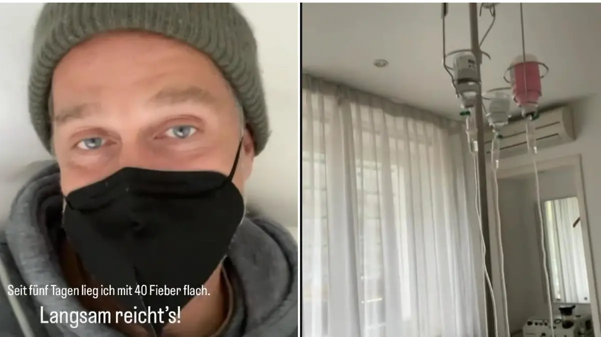 Wayne Carpendale hat seit Tagen 40 Grad Fieber.