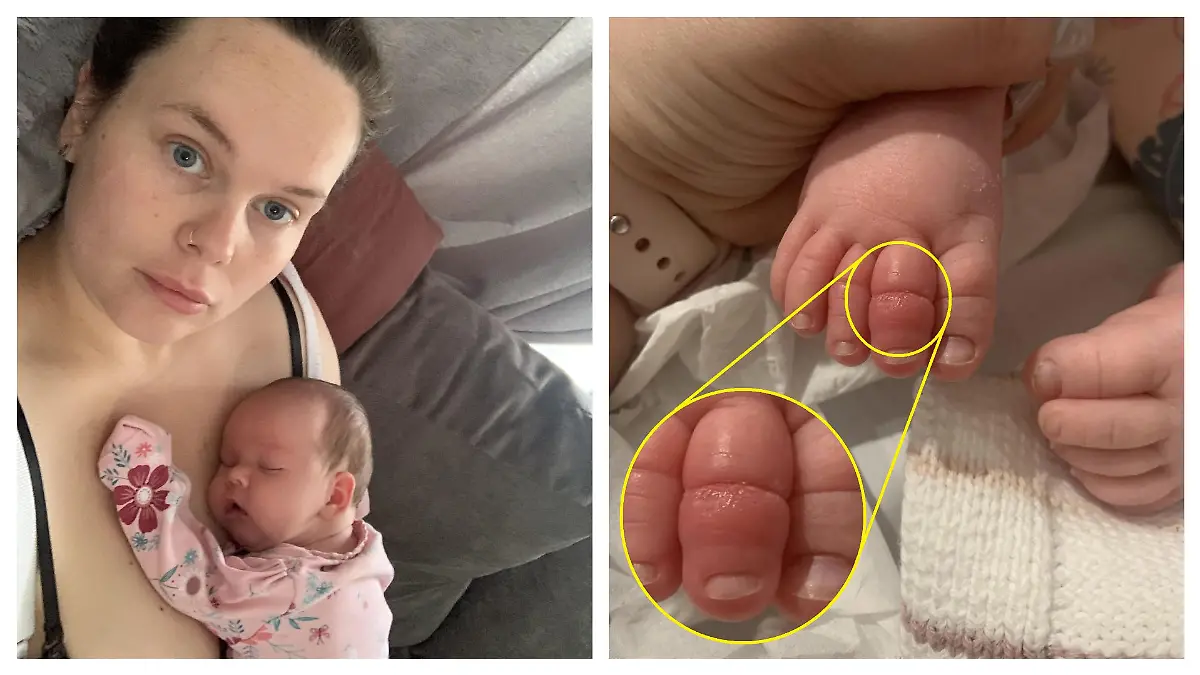 Laura Powles und ihre Tochter Skylah-Rae
