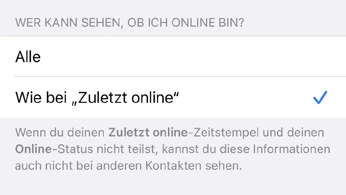 Screenshot WhatsApp Einstellungen