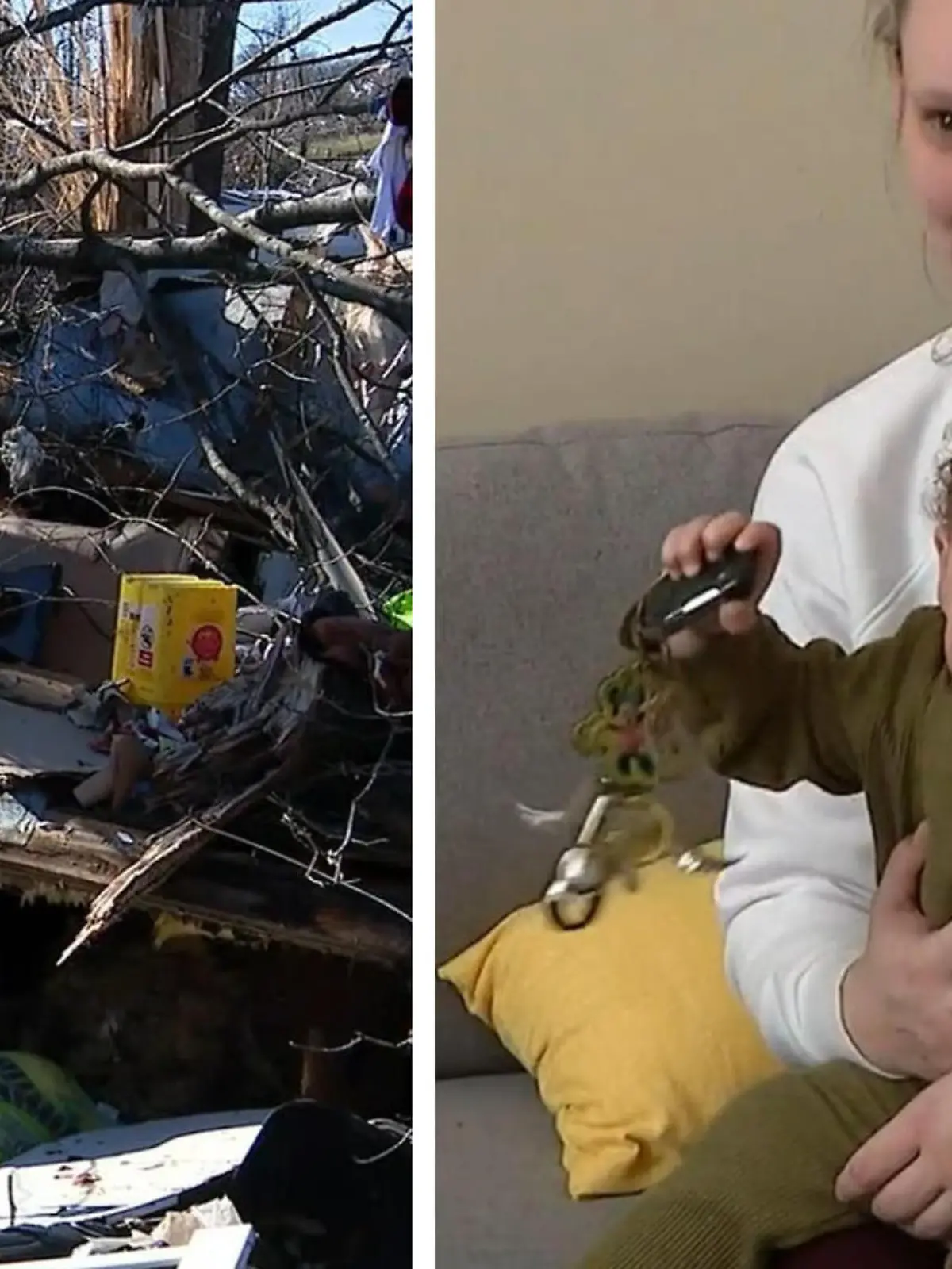 Ein Tornado zerlegt ihr Haus – und schleudert ihr Baby in einen Baum. Ein Tornado zerlegt ihr Haus – und schleudert ihr Baby in einen Baum.
Erst als der Tornado vorüber ist, finden Sydney und sein Vater ihn – auf einem Baum! Wie durch ein Wunder überlebt Lorde.
