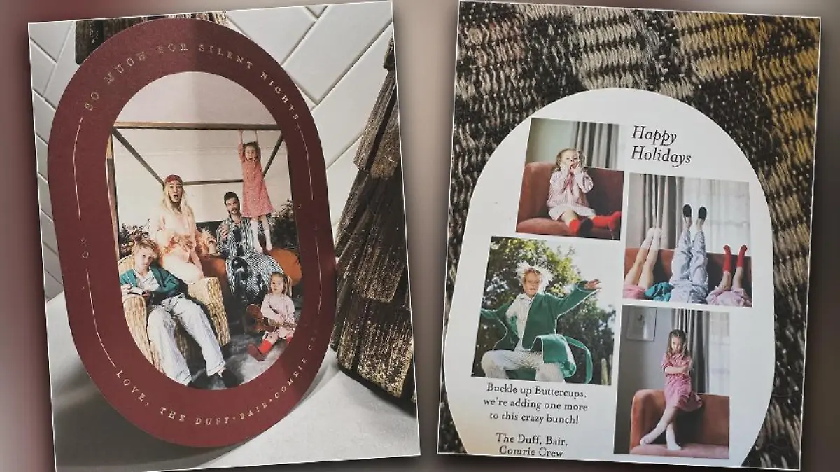 Hilary Duff verkündet ihre Schwangerschaft per Weihnachtskarte.