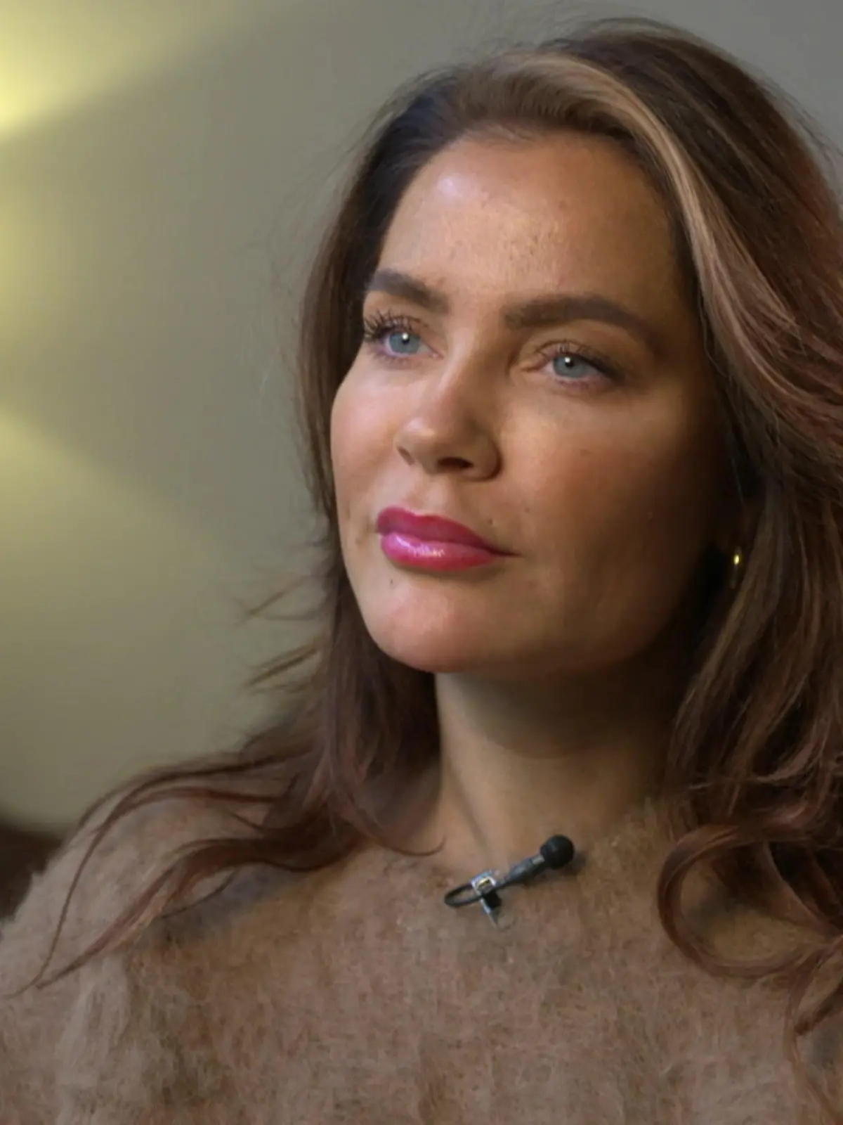 Janine Pink im RTL-Interview. 