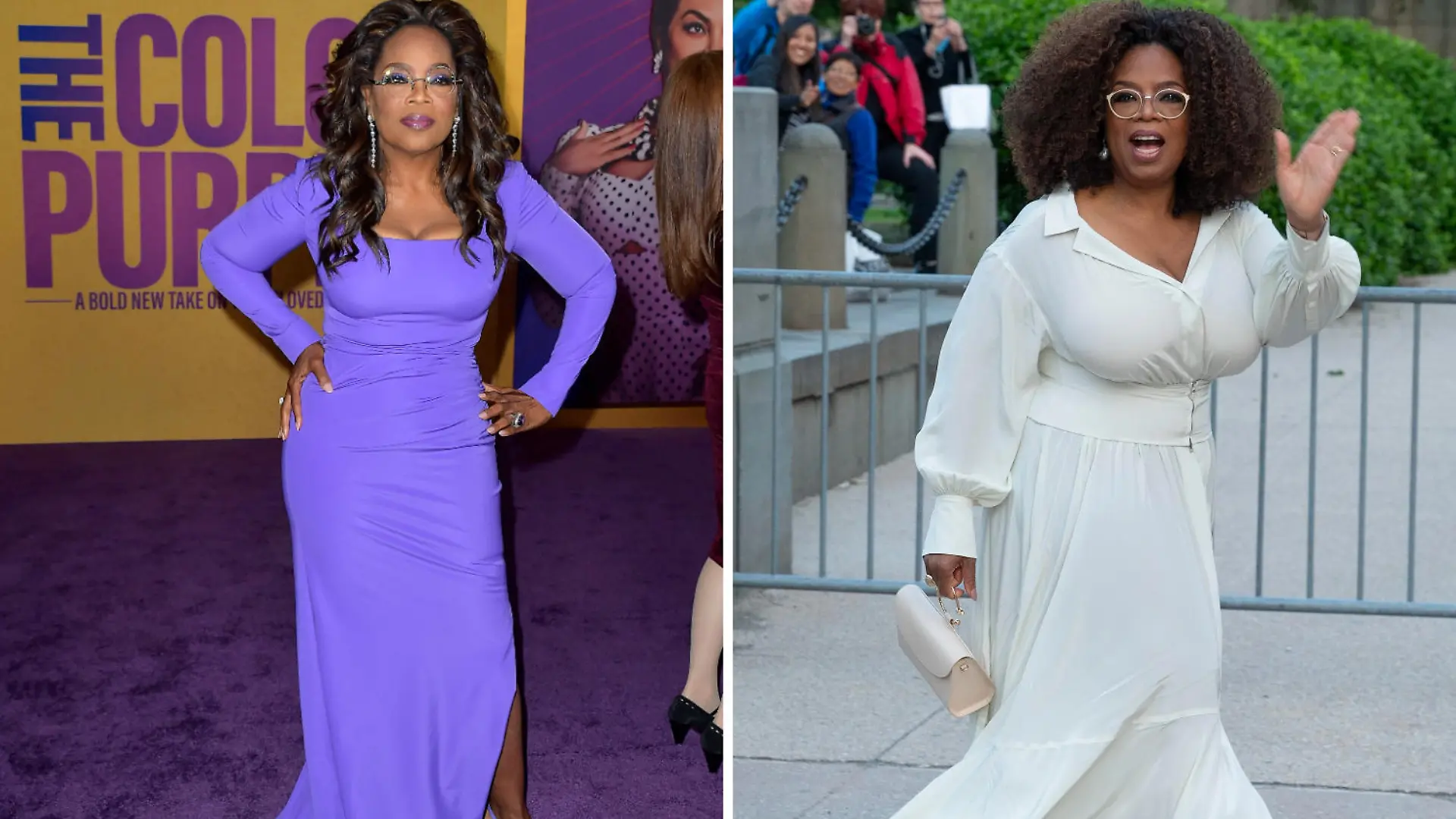 Oprah Winfrey heute (links) und Oprah Winfrey im Jahr 2019