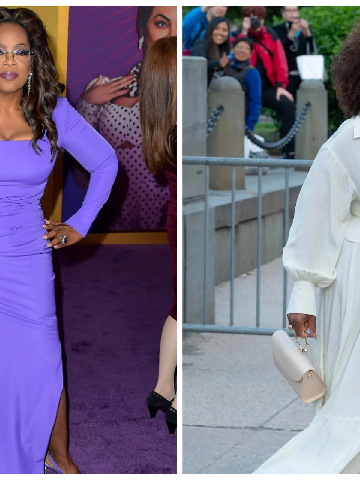Oprah Winfrey heute (links) und Oprah Winfrey im Jahr 2019