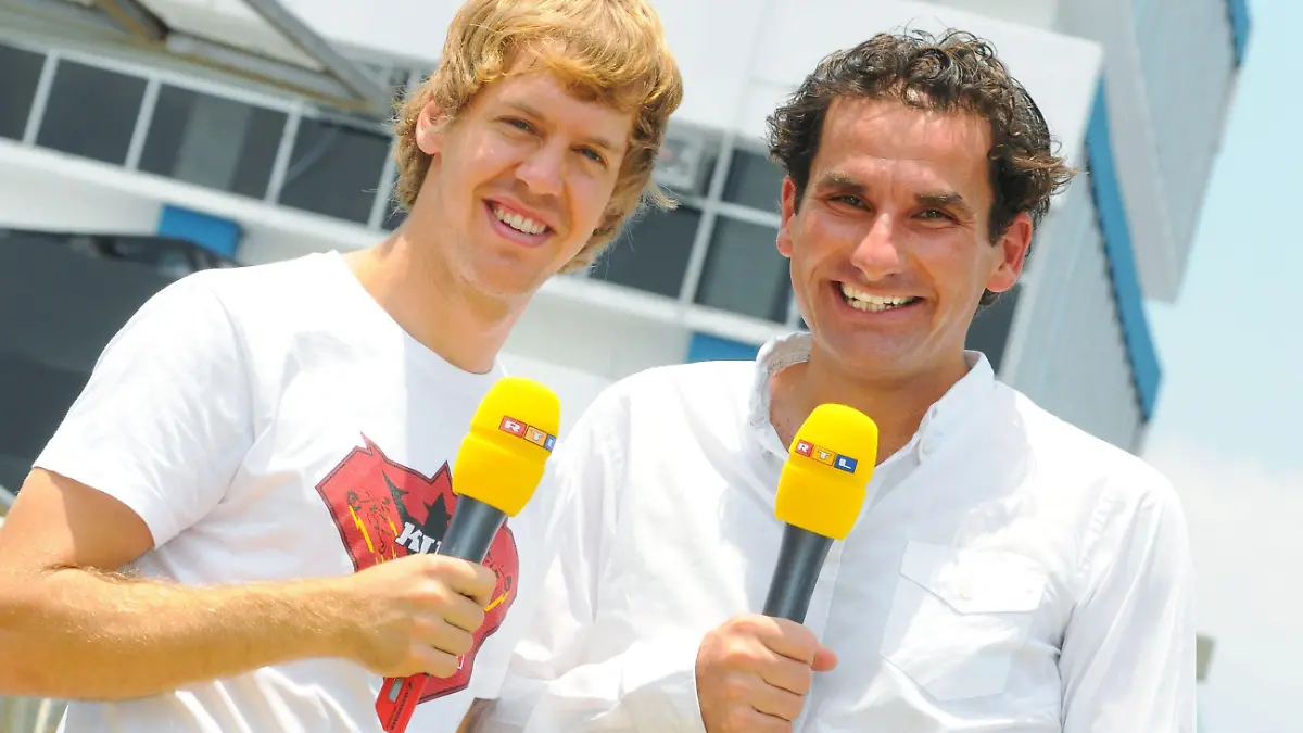 Weltmeister Sebastian Vettel im Gespräch mit RTL-Reporter Felix Görner (Foto: 2010).