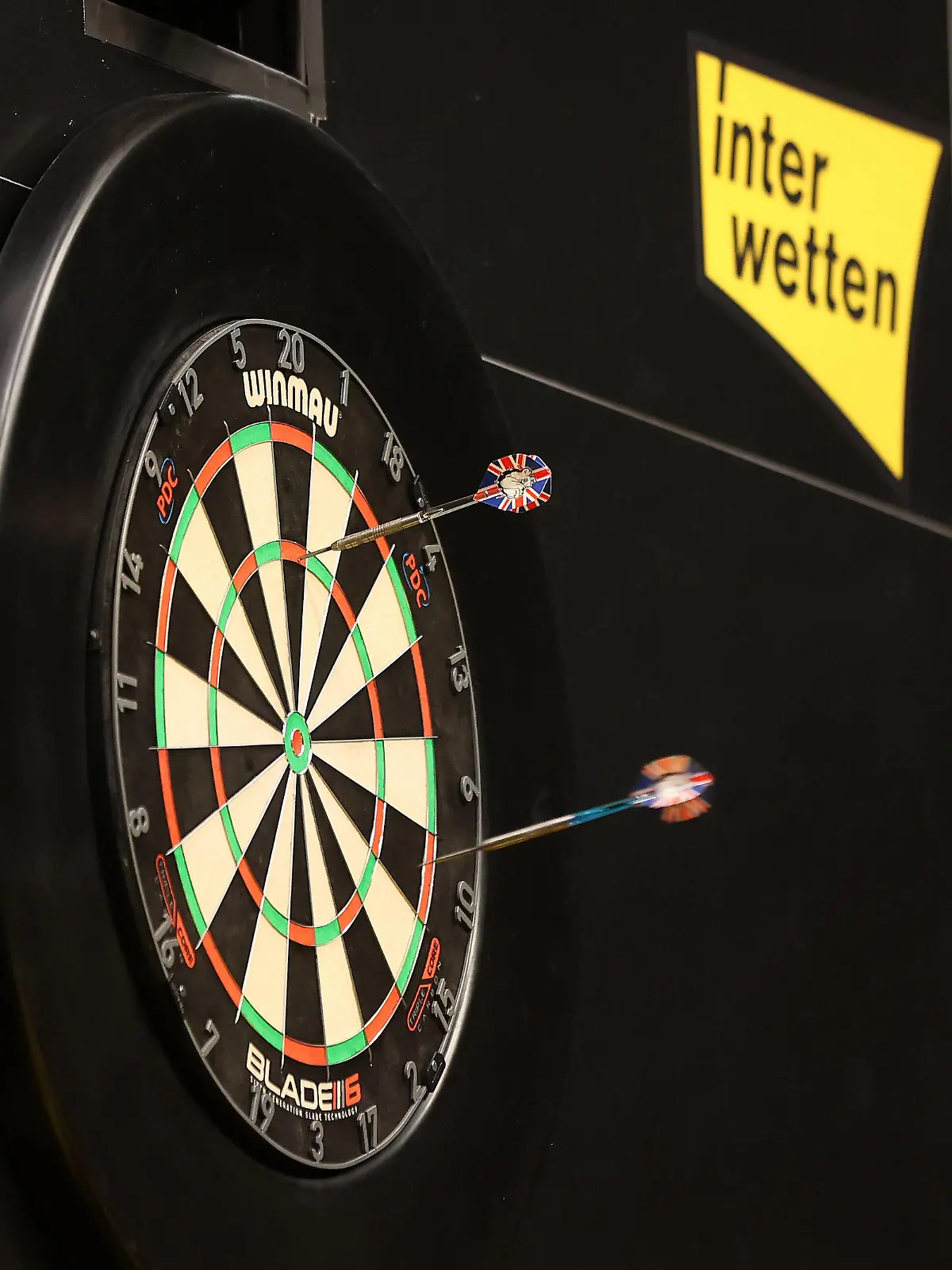 DARTS - PDC, German Darts Grand Prix MUNICH,GERMANY,17.APR.22 - DARTS - PDC European Tour, German Darts Grand Prix. Image shows a feature of the board. PUBLICATIONxNOTxINxAUTxSUIxSWE GEPAxpictures/xM.xEngelbrecht