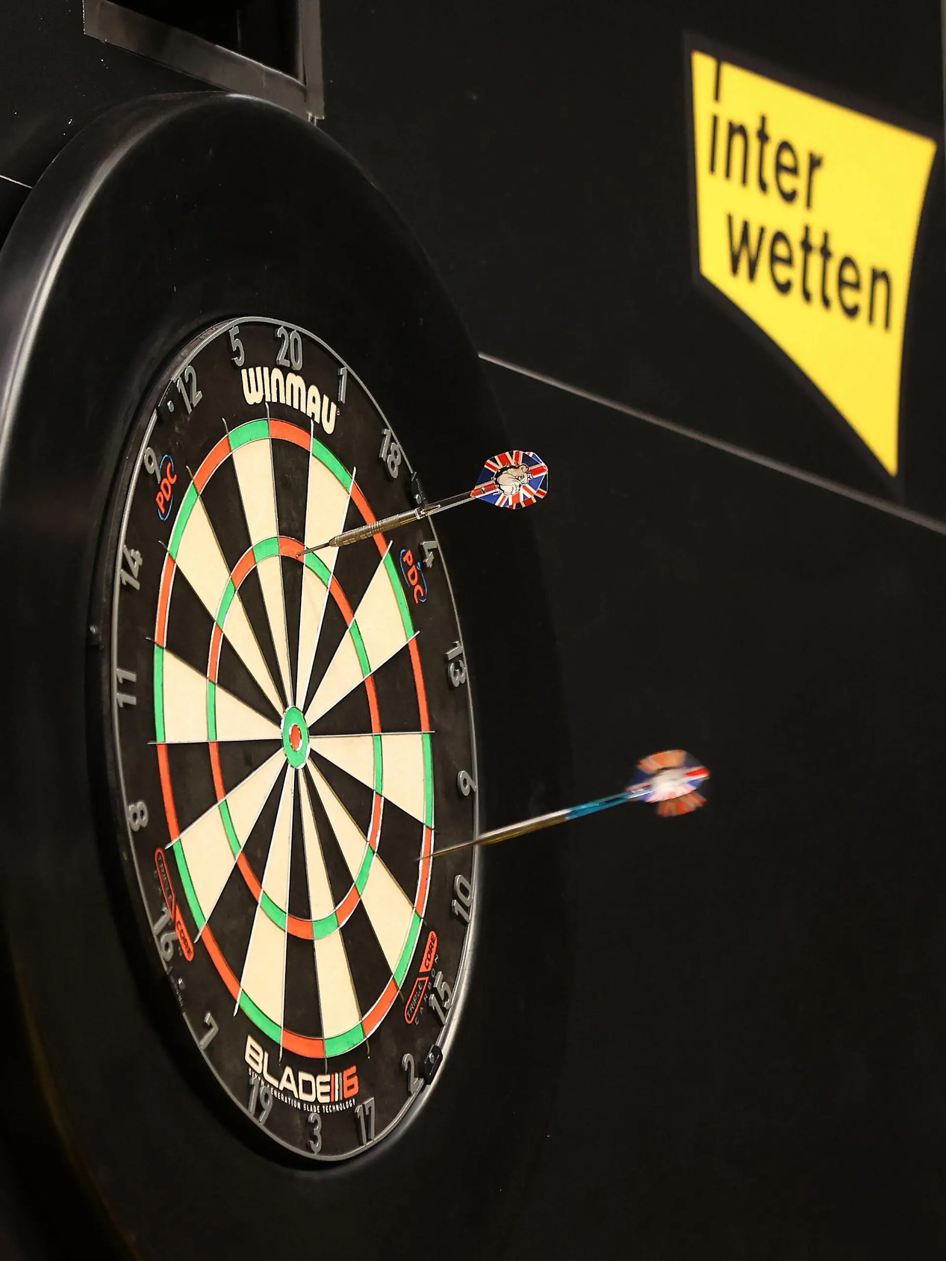 DARTS - PDC, German Darts Grand Prix MUNICH,GERMANY,17.APR.22 - DARTS - PDC European Tour, German Darts Grand Prix. Image shows a feature of the board. PUBLICATIONxNOTxINxAUTxSUIxSWE GEPAxpictures/xM.xEngelbrecht