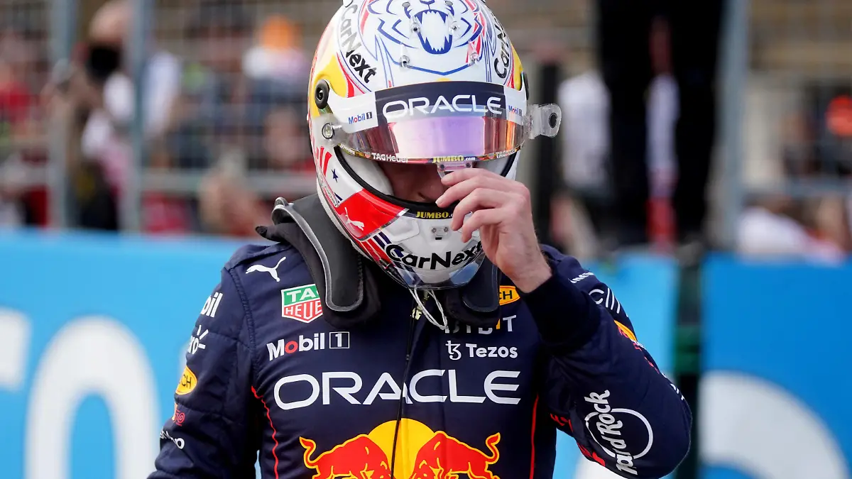 Formula One F1 - United States Grand Prix - Circuit of the Americas, Austin, Texas, U.S. - October 22, 2022 Red Bull's Max Verstappen after qualifying in third. Pool via Reuters/Shawn Thew