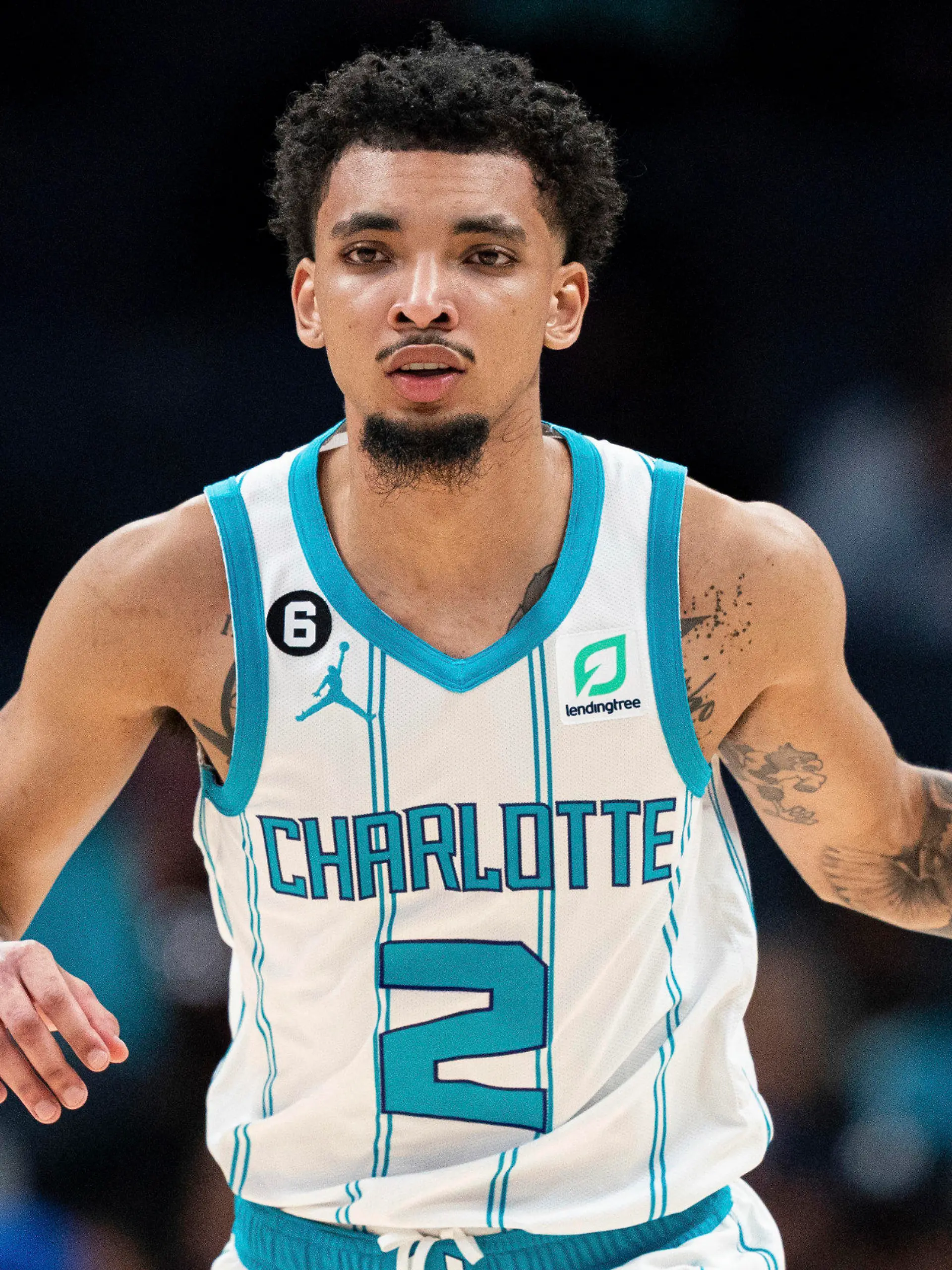 Charlotte Hornets guard James Bouknight plays against the Washington Wizards during an NBA preseason basketball game in Charlotte, N.C., Oct. 10, 2022. Bouknight has been arrested for driving while impaired on Sunday, Oct. 16, 2022 just days before the team was set to open the regular season. (AP Photo/Jacob Kupferman)