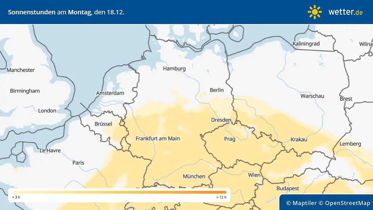 Halb Deutschland kommt in den Genuss von Sonnenschein.