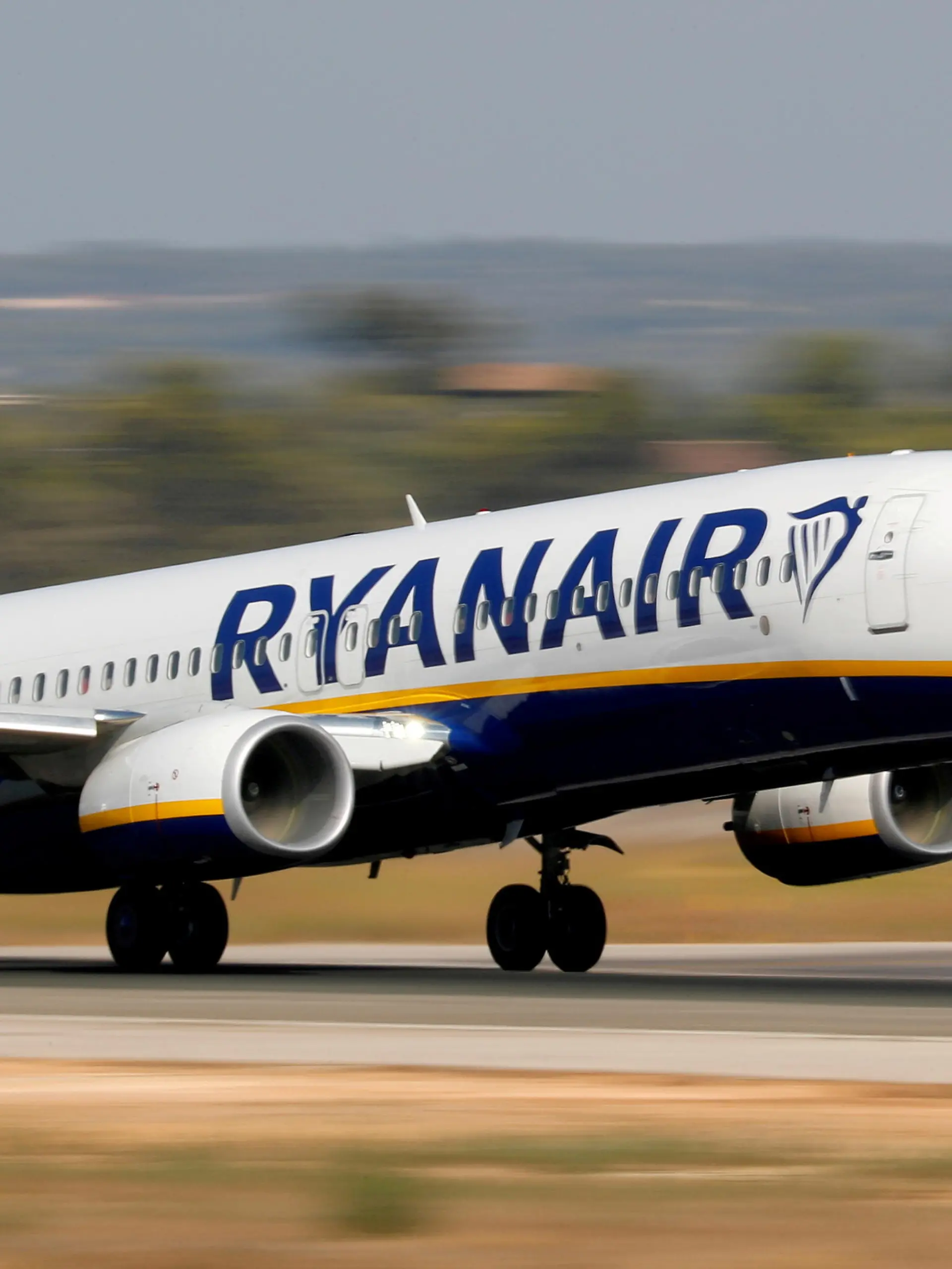 FILE PHOTO: A Ryanair Boeing 737-800 airplane takes off from the airport in Palma de Mallorca, Spain, July 29, 2018.  REUTERS/Paul Hanna/File Photo