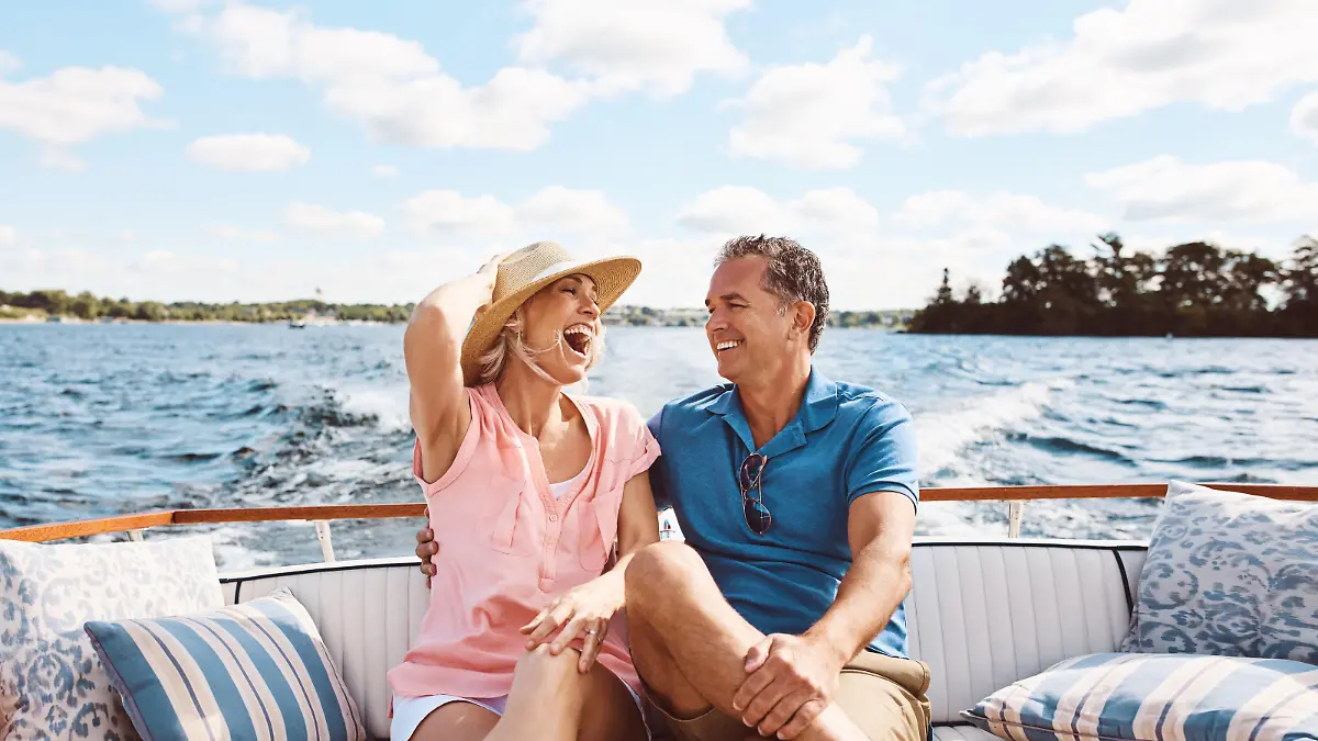 Shot of a mature couple enjoying a relaxing boat ride