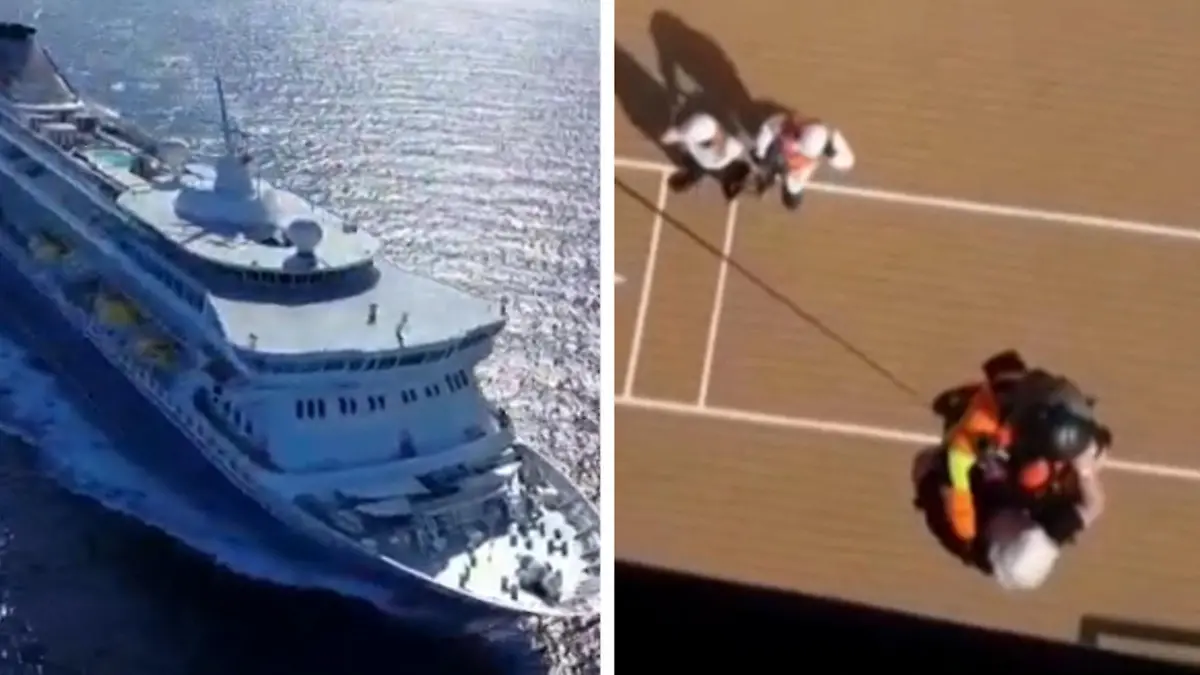 Militär rettet deutsche Touristin von Kreuzfahrtschiff Einziger Ausweg: Hubschrauber!