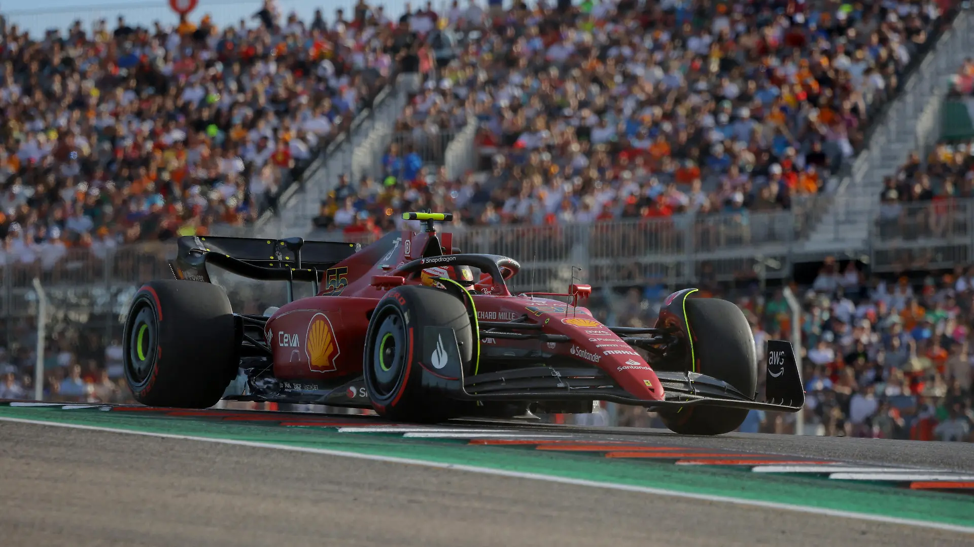 Formula One F1 - United States Grand Prix - Circuit of the Americas, Austin, Texas, U.S. - October 22, 2022 Ferrari's Carlos Sainz Jr. during qualifying REUTERS/Brian Snyder