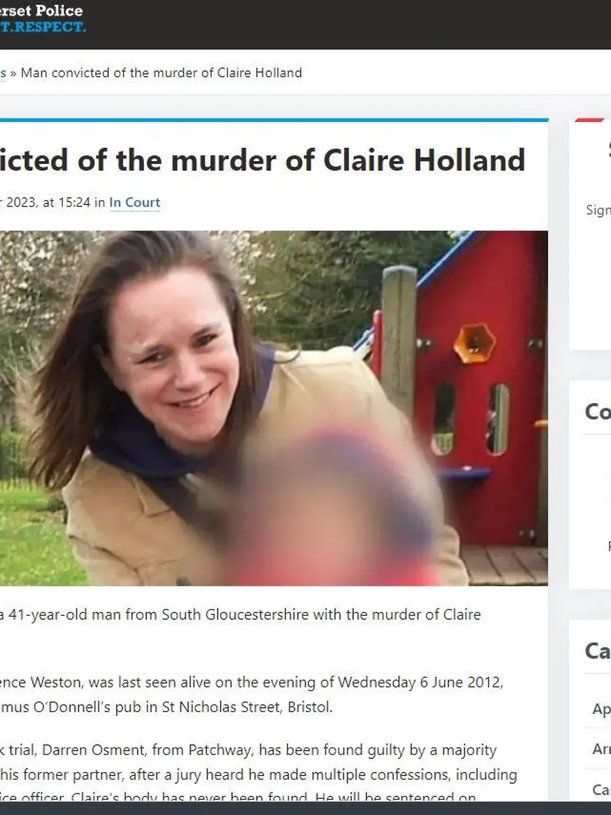Claire wurde vom Vater ihres Kindes umgebracht.