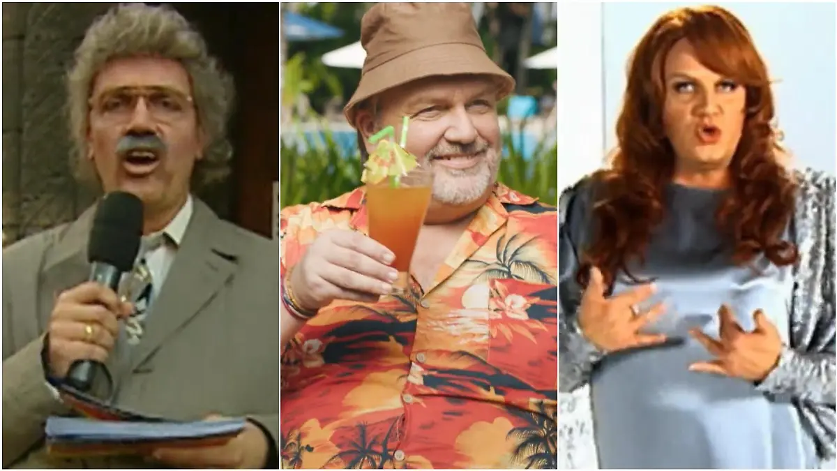 Hape Kerkeling als Horst Schlämmer, Edwin Öttel und Uschi Blum